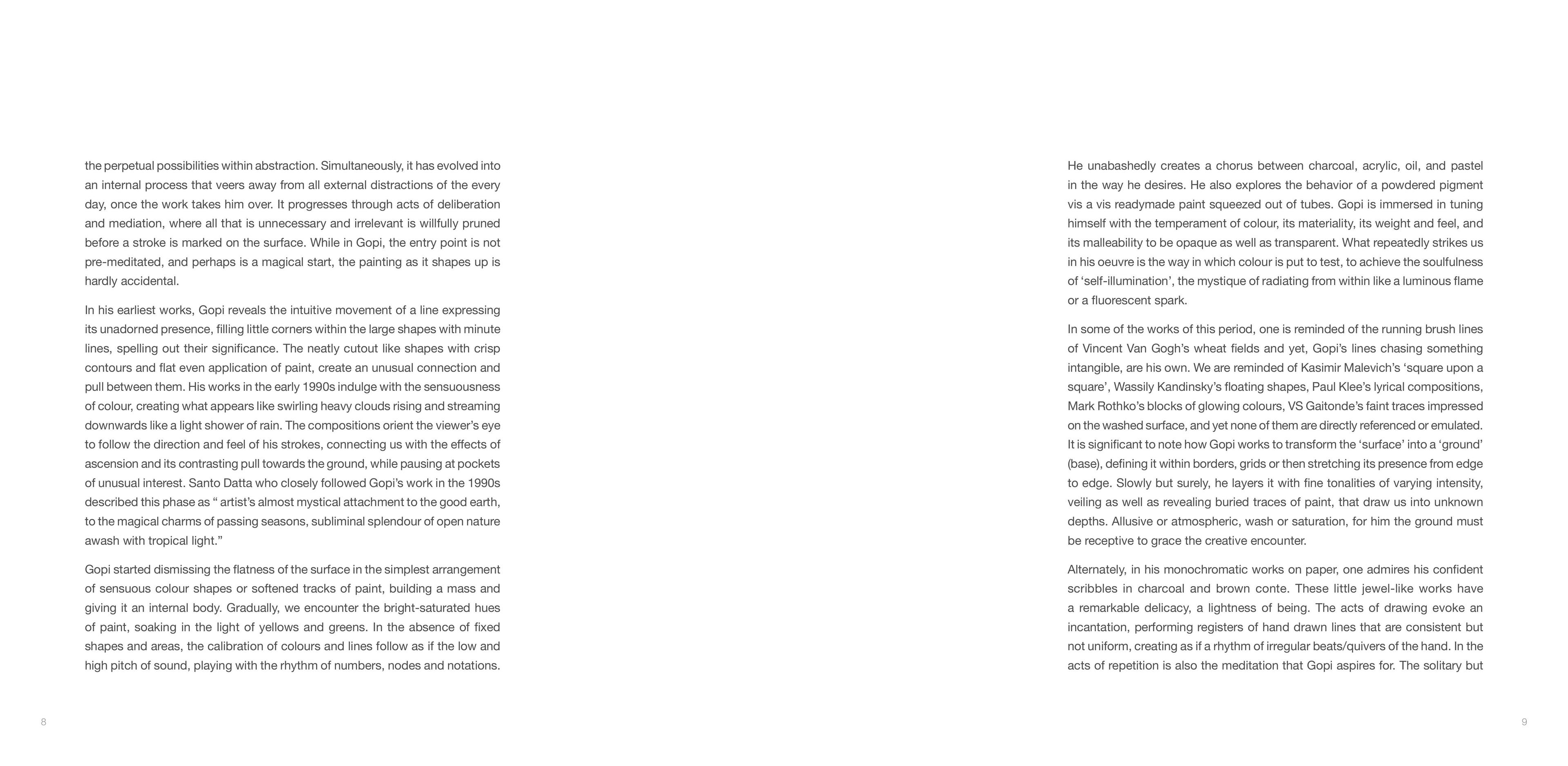 Middle page of the Exhibition Catalogue